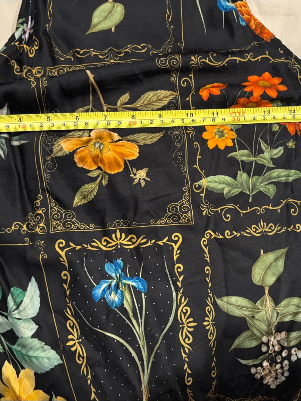 Anthropologie Tie-Neck Column Midi Dress Black Floral Size Medium NWOT - Picture 6 of 7